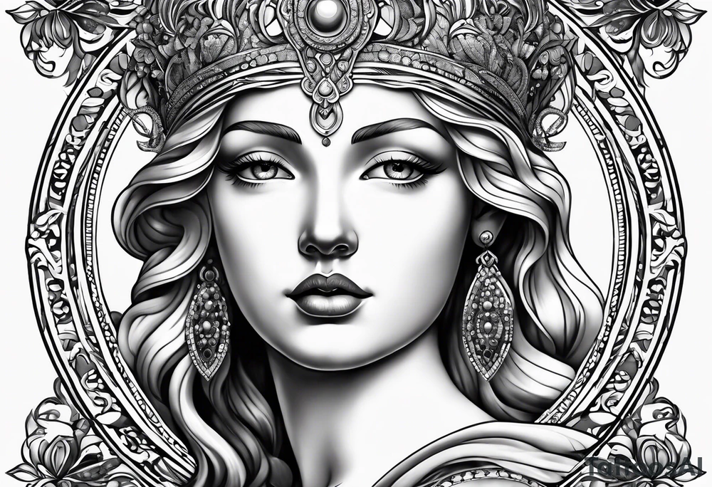 Venus the goddess naked tattoo idea