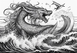 Sea mythical creatures tattoo idea