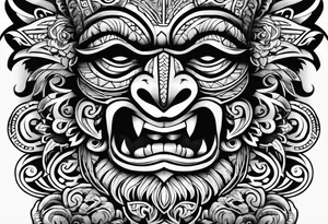 hawaiian tiki tattoo idea