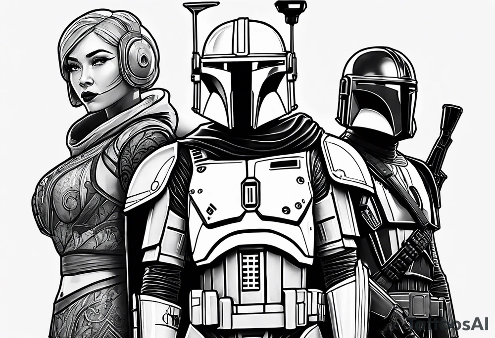 Love, Death & Robots, star wars, mandalorian tattoo idea