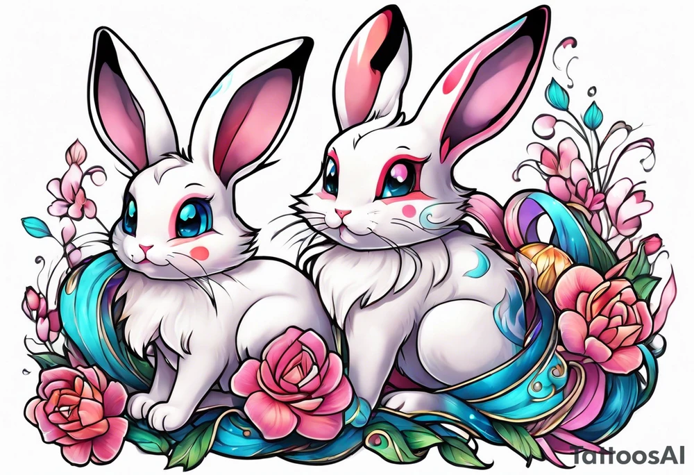 Sylveon rabbit tattoo idea