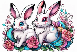 Sylveon rabbit tattoo idea
