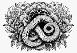 Raphidophora and snake. tattoo idea