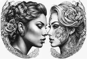 Good vs evil tattoo idea