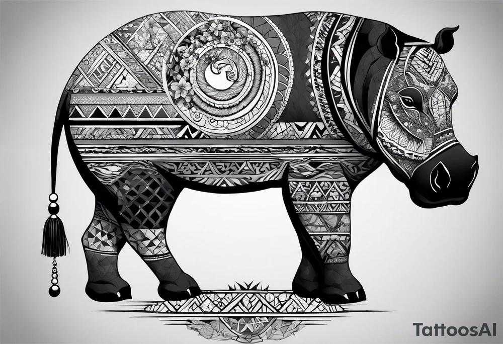 Very asymmetrical, +geometric pattern, with realistic full moon, with hippo at side look, +tribal, +geometric, +inkart , +blackwork, +grey scale, + sketch
with wintersweet flower bud, +inkart touch, +for men tattoo idea