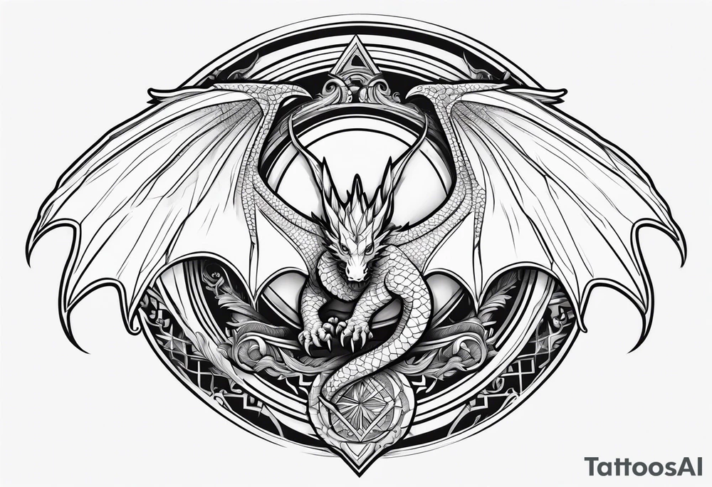 dragon winged tattoo idea