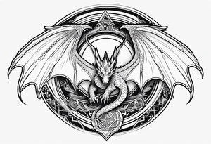 dragon winged tattoo idea