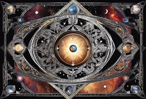 Astrology, Gemini, Natal Chart, angelic, vision, planetary, yin yang, the moon, spiritual third eye, mystical armband tattoo idea