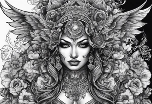 angelish devil tattoo idea