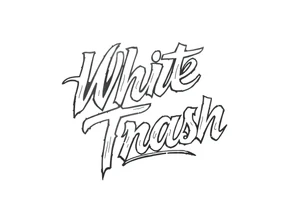 Script tattoo in fancy lettering of High Class White Trash tattoo idea