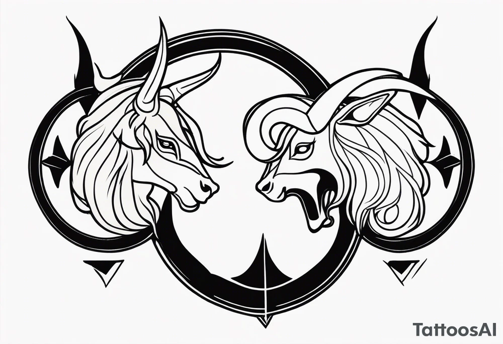Gemini sign Capricorn sign tattoo tattoo idea