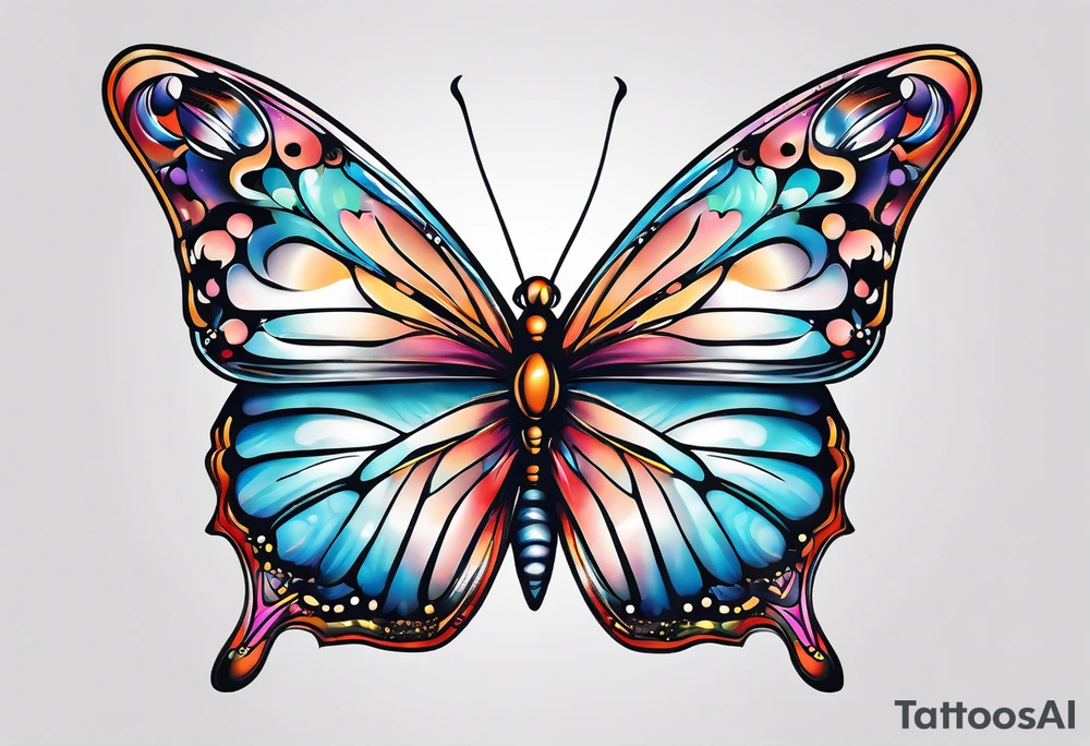 Small detailed butterfly tattoo idea