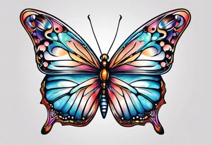 Small detailed butterfly tattoo idea
