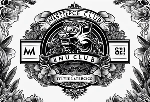 frase: mes que un club . En el musclo de la pierna tattoo idea