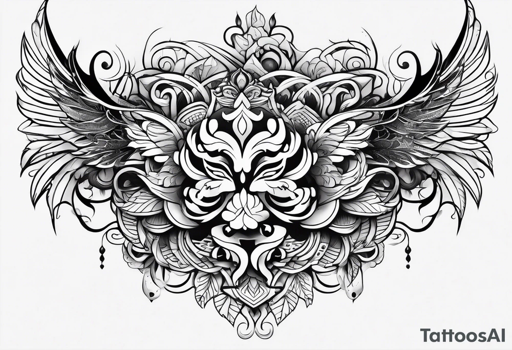 tattoo with swirly elements tattoo idea