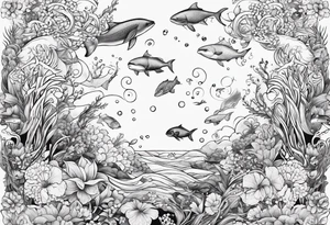 small sealife tattoo tattoo idea