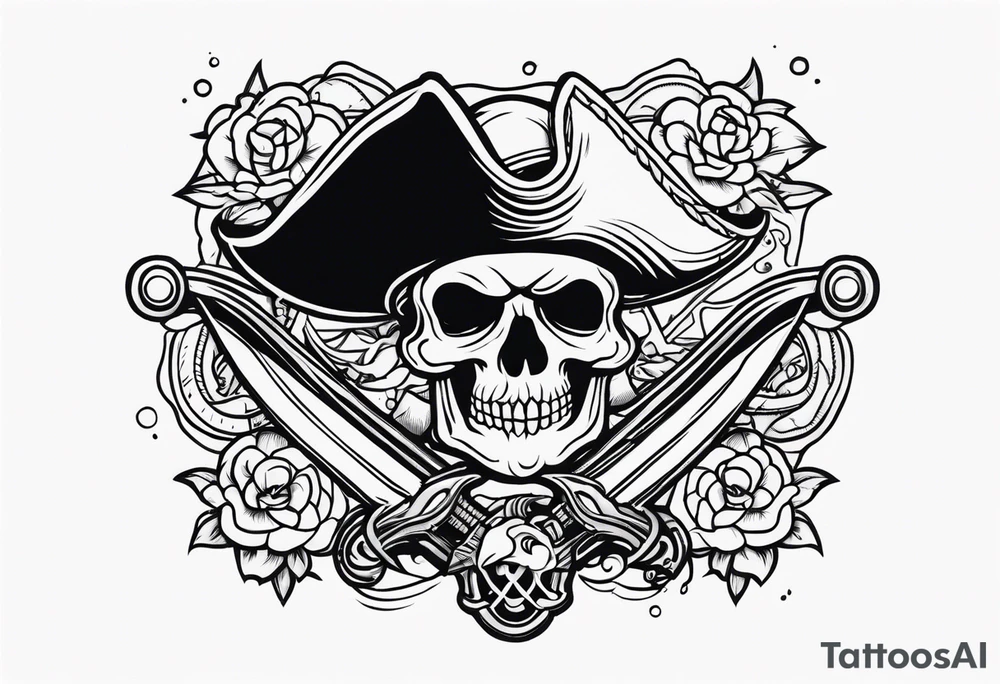 old school pirate tattoo tattoo idea