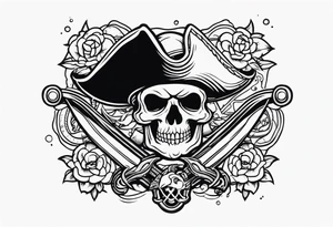 old school pirate tattoo tattoo idea
