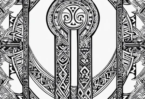 ankh mixed maori for armband tattoo idea