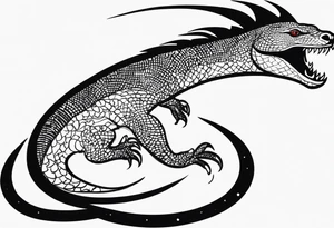 Jamal script circled by goanna tattoo idea