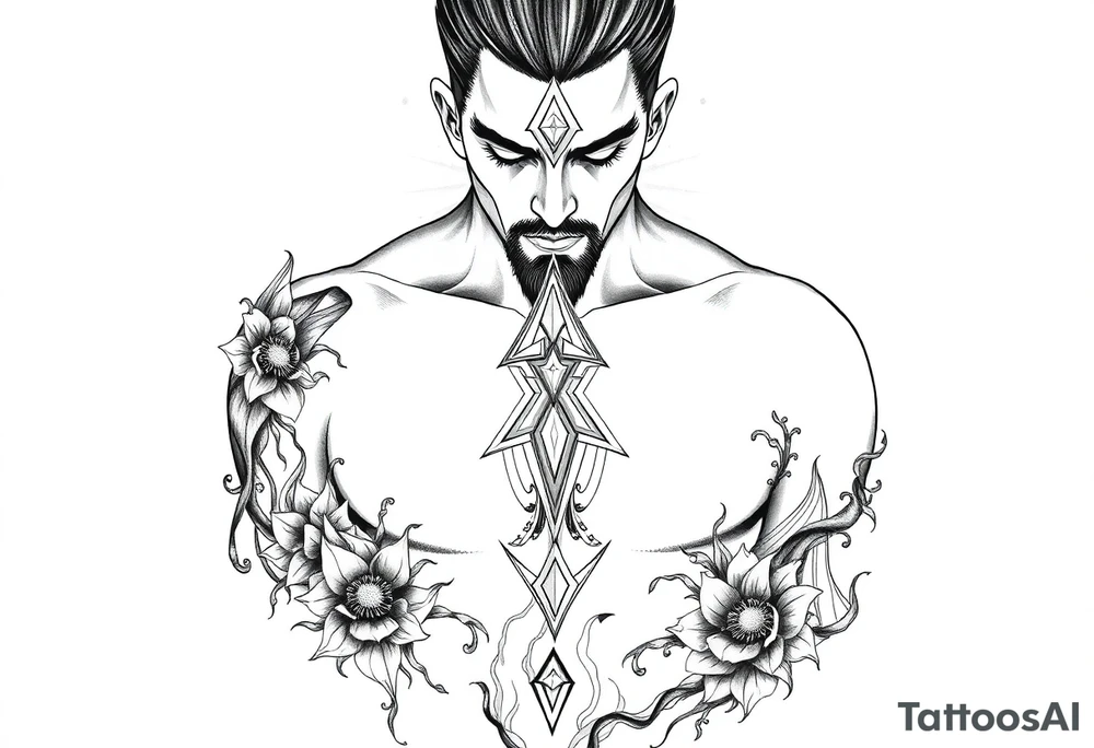 Reincarnation beautiful men tattoo idea