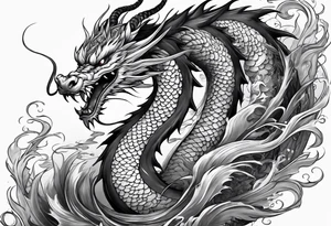 long dragon for sleeve that cover all the arm tattoo idea