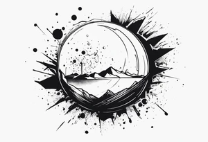 sphere exploding tattoo idea