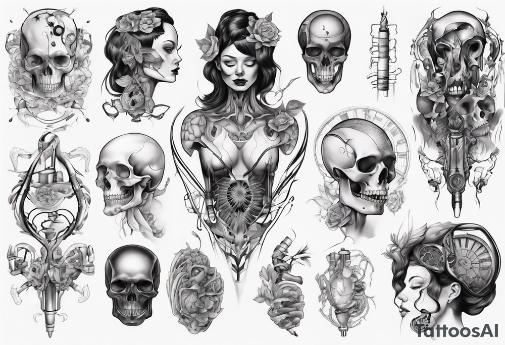 The anatomy of the female human tattoo idea