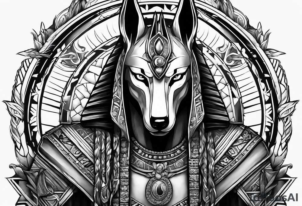 Batalla Anubis and ra tattoo idea