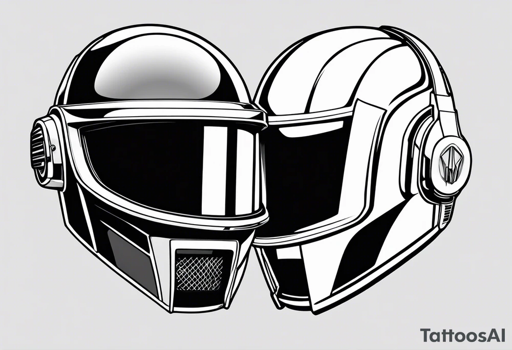 The two Daft Punk masks tattoo idea
