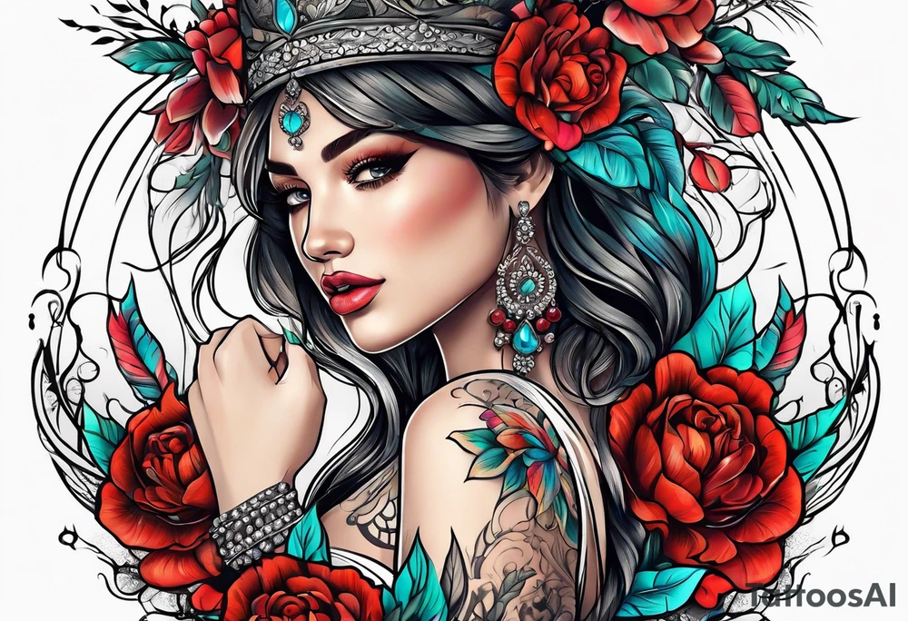 Beautiful wedding tattoo idea