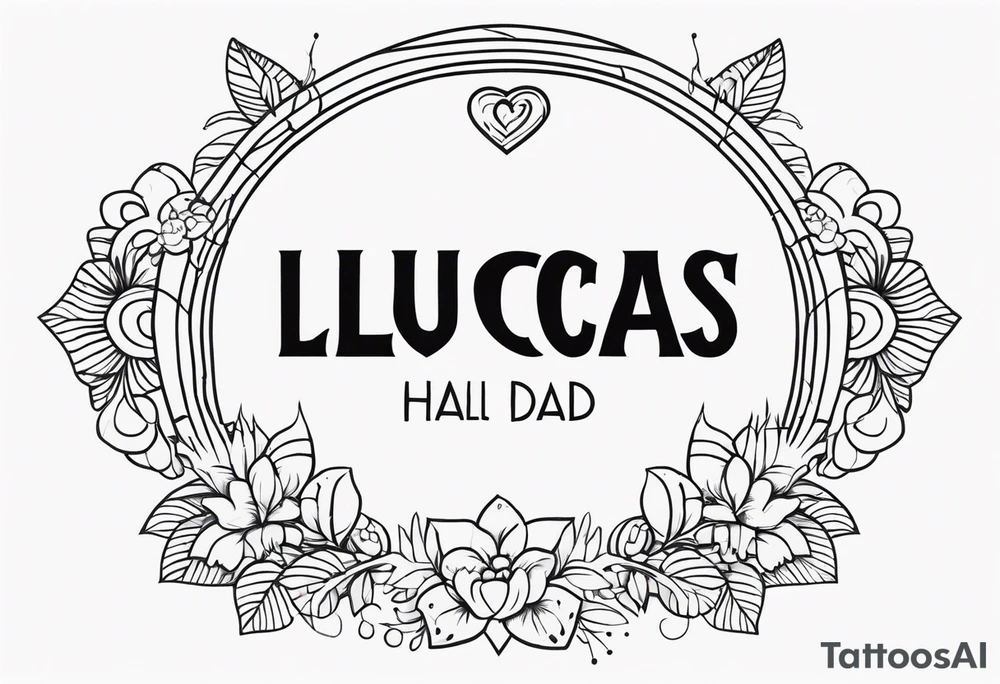 minimalist tattoo for couples (half mom and half dad), of our son's name "Lucas" tattoo idea