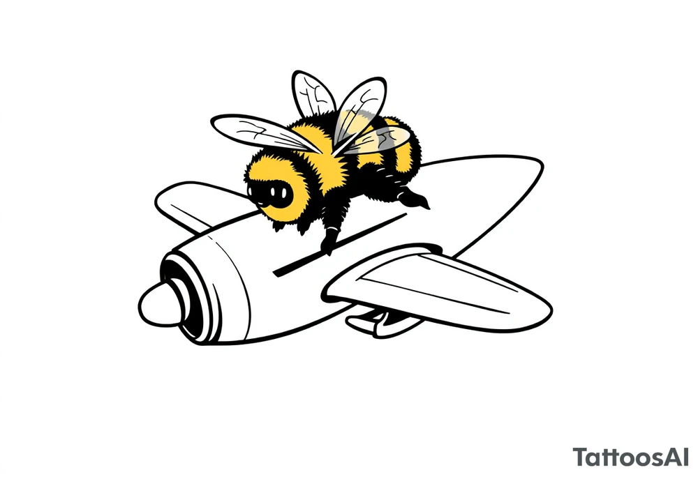 Bumblebee on a jet plane tattoo idea