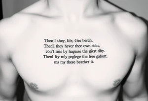 Song lyrics tattoo idea