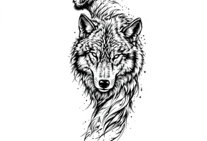 mongolian grey wolf tattoo idea