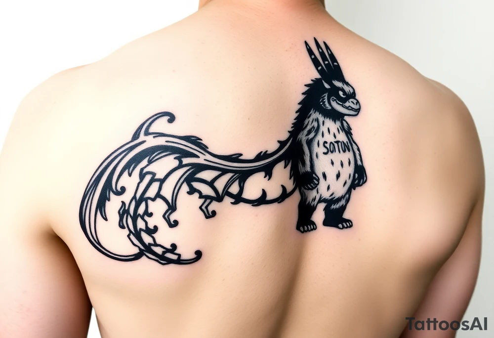Soot ghibli on hip tattoo idea