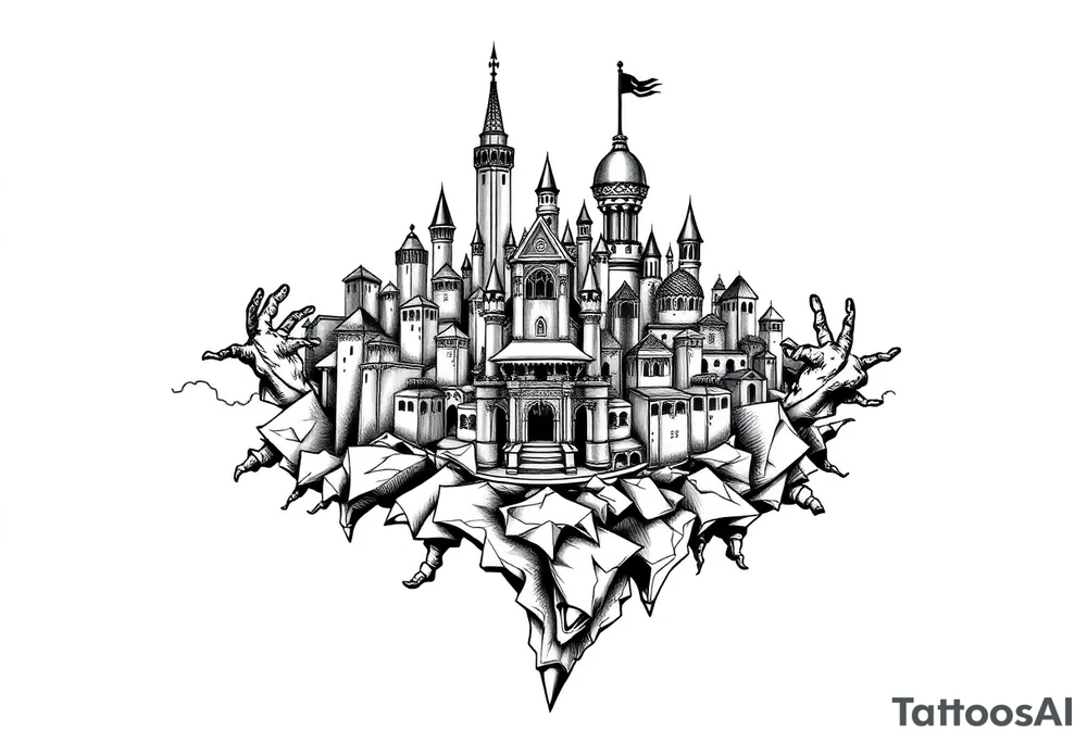 city of 
Atlantis tattoo idea