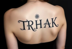 TRHAK Text tattoo idea