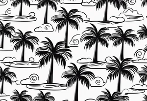 Palm trees, money tattoo idea