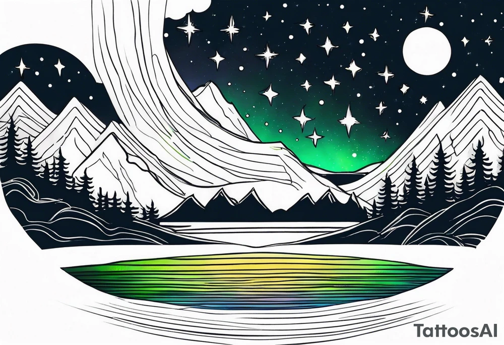 Northern lights tattoo idea