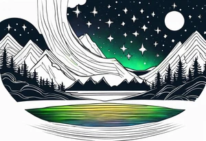 Northern lights tattoo idea