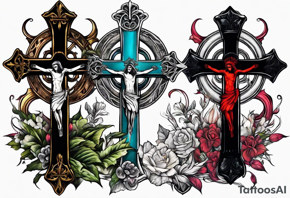 death on the cross tattoo idea