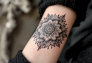 mandala including words pain is temporary tattoo idea