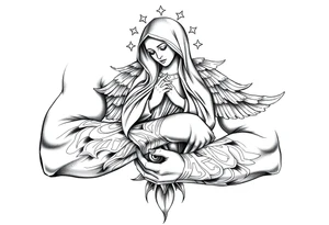 Mexican gang virgin mary tattoo idea