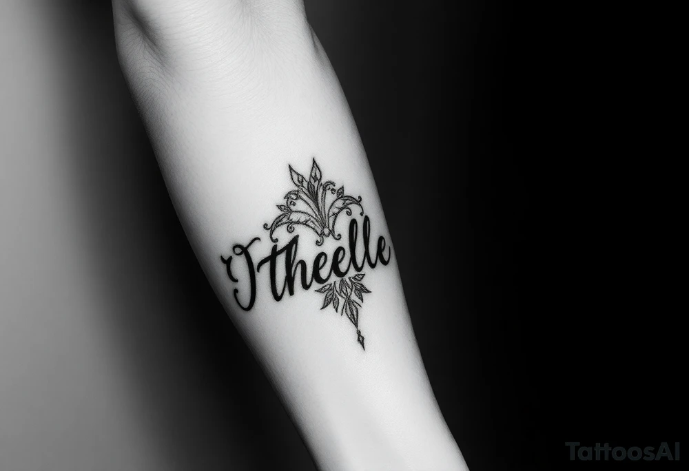 Combine the names rosela dashi and thellenze for a tattoo tattoo idea