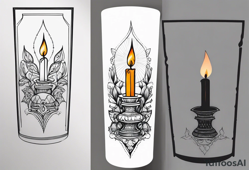 candle tattoo idea