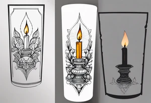 candle tattoo idea