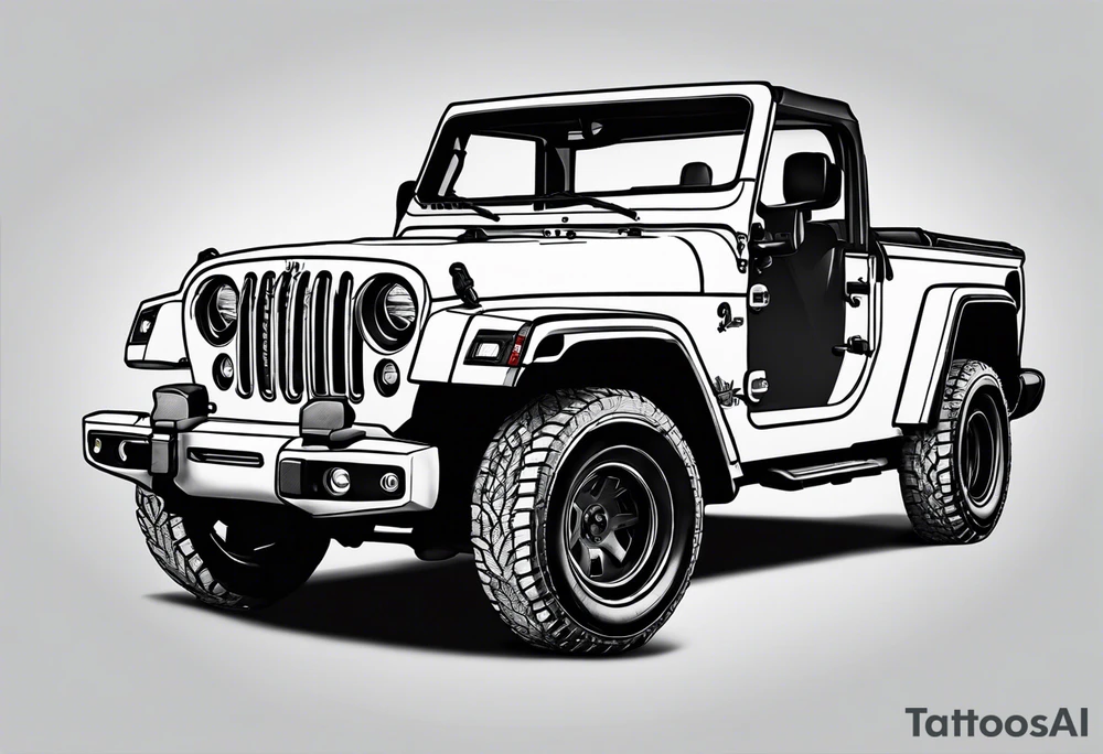 Donkey and a jeep gladiator tattoo idea