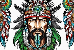 Native American, Irish, German, crest style, masculine, tattoo idea