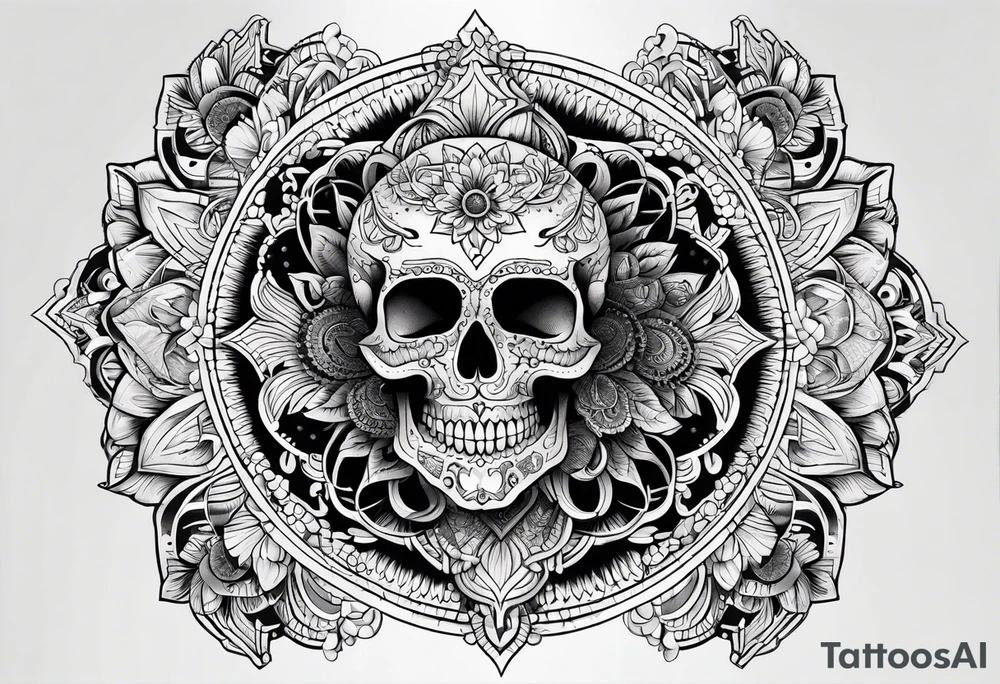 Skull mandala tattoo idea